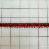 Sequin Trim - 1/2-inch Red and Silver